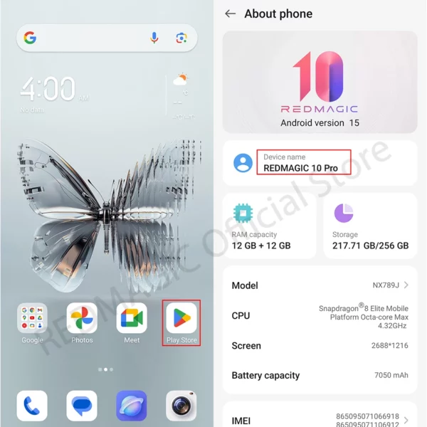 Smartphone de jeu Version mondiale RedMagic 10 Pro 5G 6.853 "Snapdragon 8 Elite 7050mAh 80W Charge 50MP NFC – Image 19