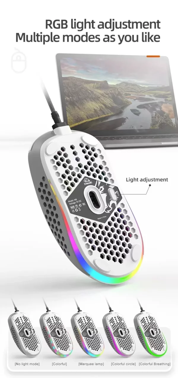 Souris de jeu ultralégère ou moniteur incurvé de 24 pouces, moniteurs d'ordinateur FHD(1920 × 1080p) 75HZ, grand angle de vision de 178 °, moniteur PC – Image 25