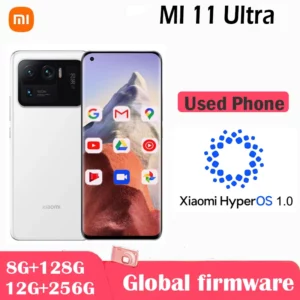 Xiaomi Mi 11 Ultra Smartphone 5G HyperOS 1.0 5000mAh batterie octa-core 50MP caméra 6.81 "affichage Android téléphone utilisé
