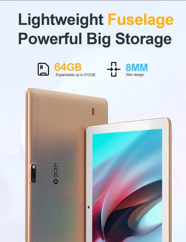 Tablette Android 11 de 10.1 Pouces, 4 Go + 64 Go, 3G, Appel Téléphonique, Touriste, EpiCard ou WIFI, Google Play, pour Ordinateur Portable, Nouveauté 2024 – Image 18