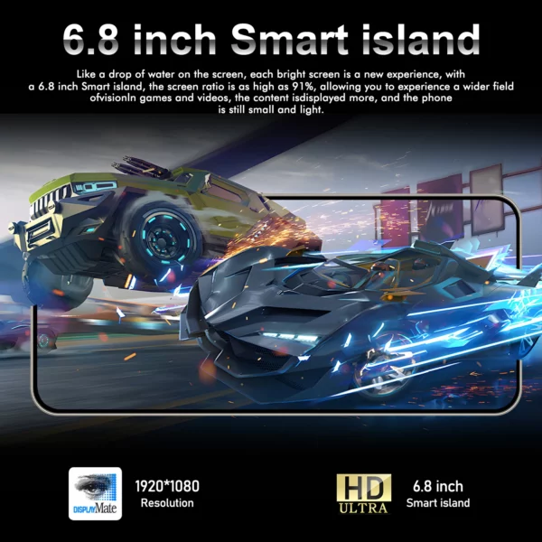 FUFFI Note 14 Pro, téléphone portable Android 10, écran 6.8 pouces, 12 + 256GB, 13 + 24MP, téléphone portable, 5000mAh Google Play Store, téléphone – Image 2