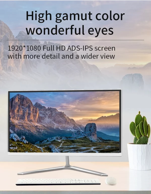 PC de jeu tout-en-un avec écran de 22 pouces, Intel i5, i7, 8 Go de RAM, SSD, ordinateur de bureau complet, PC de jeu Windows Gamer, nouveau – Image 6