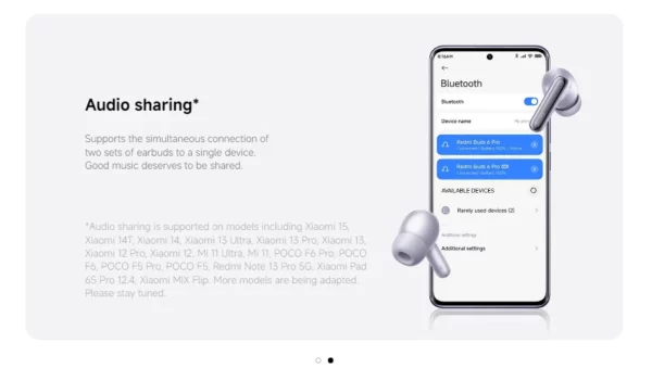 Xiaomi Redmi buds 6 pro écouteur suppression active du bruit audio dimensionnel intégré audio haute résolution casque sans fil 55dB – Image 27