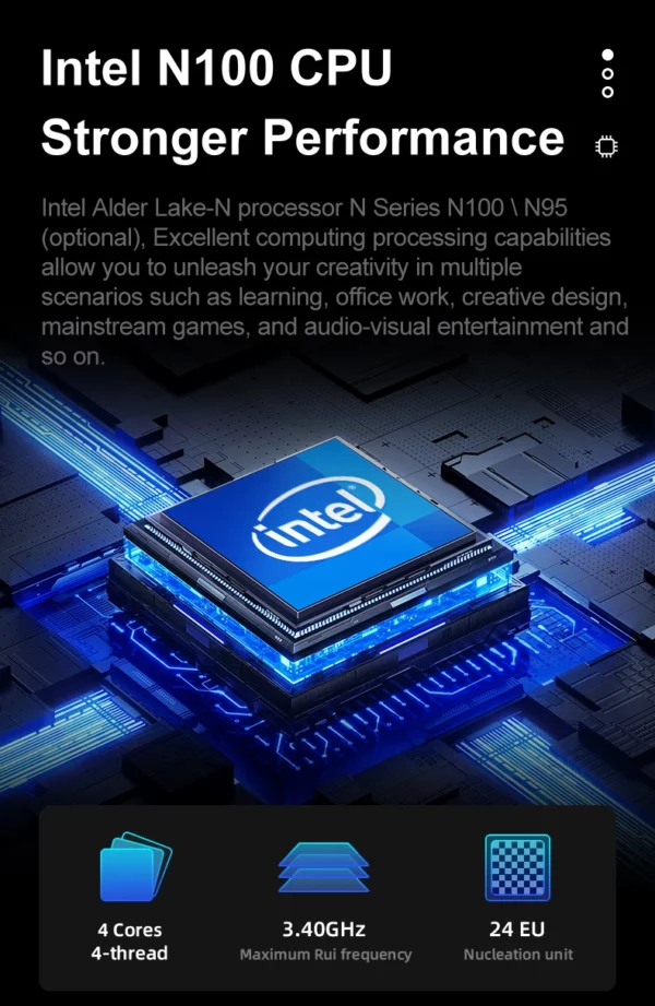 Débloquant les empreintes digitales ordinateur Portable Windows 11 ordinateur Portable Intel Celeron N95 15.6 pouces 8GB 16GB RAM 512GB 1TB SSD ordinateur de bureau – Image 10