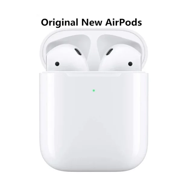 Apple AirPods 2ème génération véritable écouteurs Bluetooth sans fil avec boîte de chargement sans fil puce H1 100% Original nouveau, pour IPhone