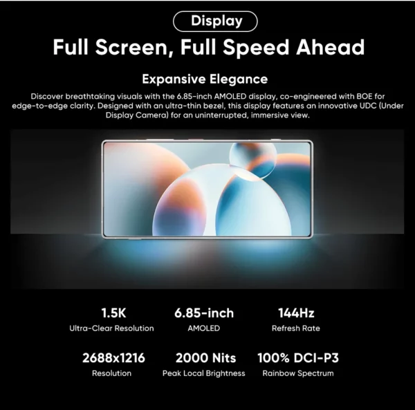 Version mondiale Nubia Z70 Ultra 5G Smartphone 6.85 "144Hz AMOLED écran Snapdragon 8 Elite 6150mAh batterie 80W charge NFC IP69 – Image 16