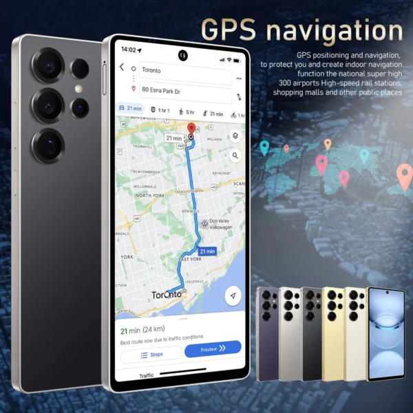 S25 Ultra Smartphone Android 6.8 pouces HD 8 + 256GB ROM 5800mAh 48MP caméra Android 12 MTK Core Google Play téléphone portable – Image 18