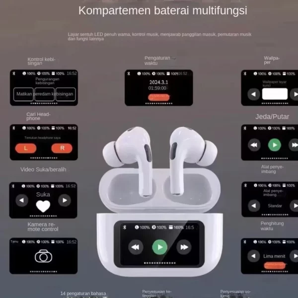Nouveau pour Sooyn écouteurs Audio portables bluetooth sans fil contrôle par application originale temps de travail 68 heures réduction du bruit A9 pro LZ-G4 – Image 27