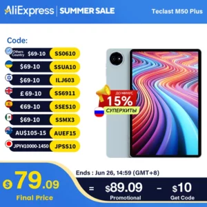 Teclast M50 Plus tablette 10.1 "écran 6GB 128GB Helio G85 8 cœurs 7000mAh batterie Android 14 double SIM GPS onglet Version mondiale