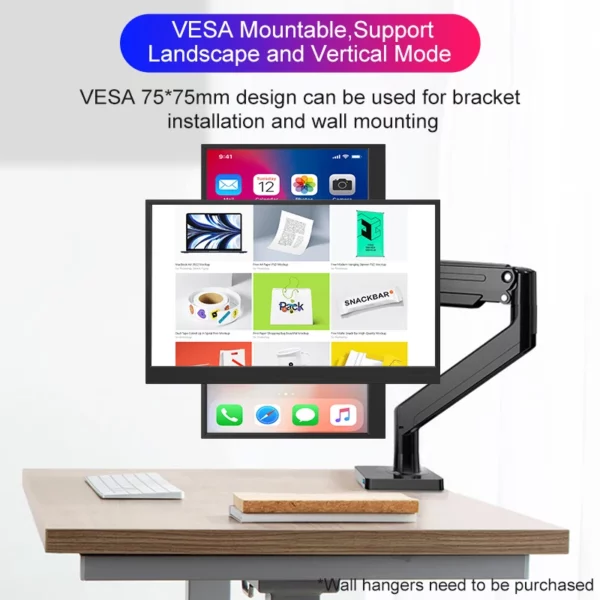Moniteur Portable de 18.5 pouces, écran étendu, affichage de jeu intelligent pour PC, ordinateur Portable, téléphone, Xbox, PS4, PS5, commutateur, Support type-c, HDMI – Image 4