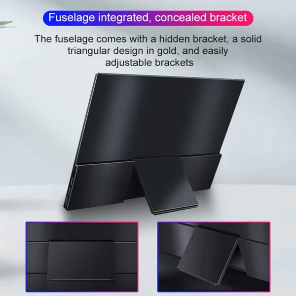 Moniteur Portable de 18.5 pouces, écran étendu, affichage de jeu intelligent pour PC, ordinateur Portable, téléphone, Xbox, PS4, PS5, commutateur, Support type-c, HDMI – Image 5