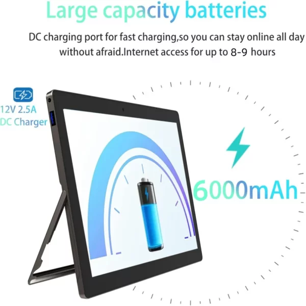 2025 Nouvelles tablettes Windows 10 de 11,6 pouces Intel Celeron N4120 1920 x 1080 IPS 8 Go DDR3-RAM 512 Go EMMC ROM 2 x USB 3.0 WIFI – Image 4