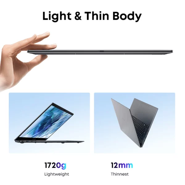 CHUWI GemiBook Plus ordinateur portable 15.6 "Intel N150/N100 graphique pour 12e génération 1920*1080P 16GB RAM 512GB SSD avec ventilateur de refroidissement Windows 11 – Image 5