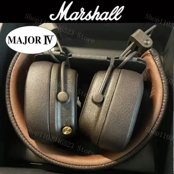 Marshall Major IV 4 casque Bluetooth basses profondes/conception ergonomique/plus de 80 heures de lecture écouteur pliable sport casque sans fil – Image 5