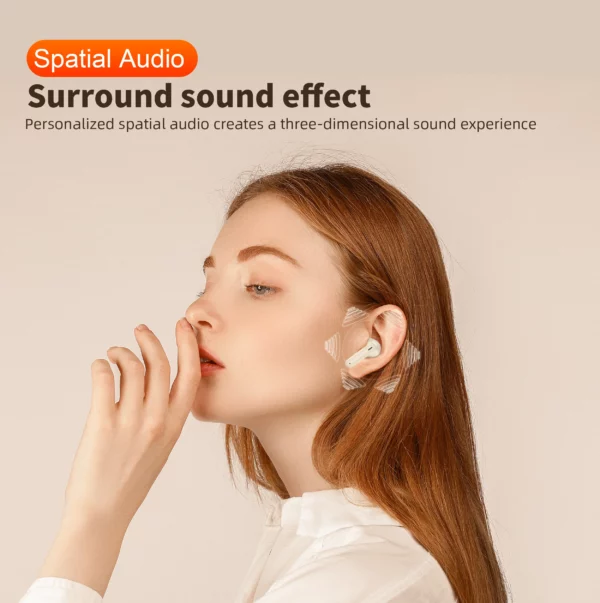 Écouteurs sans fil, QERE E38, nouveau TWS Bluetooth 5.3, Microphone HD, écouteurs HIFI, pilote 13mm, écouteurs étanches pour jeux à faible latence – Image 6
