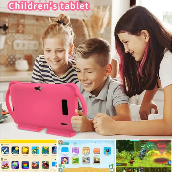 Nouveau 5G WIFI 7 pouces tablette pour enfants 4GB + 64GB ROM Mini Pad Quad Core double caméra étui de protection pour enfants tablettes Android 13 – Image 17