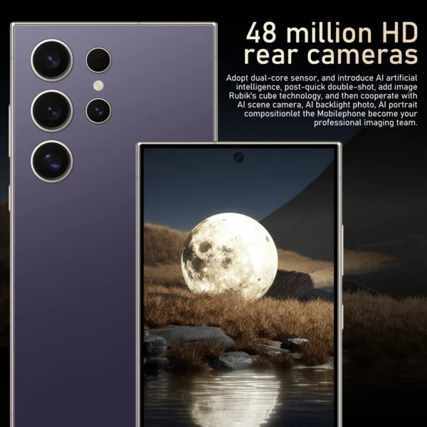 FUFFI-S25 Pro, téléphone intelligent Android, 6.8 pouces, 12GB RAM, 512GB ROM, double SIM, téléphone portable, Google Play Store, 24 + 48MP, 6000mAh, téléphones portables – Image 15
