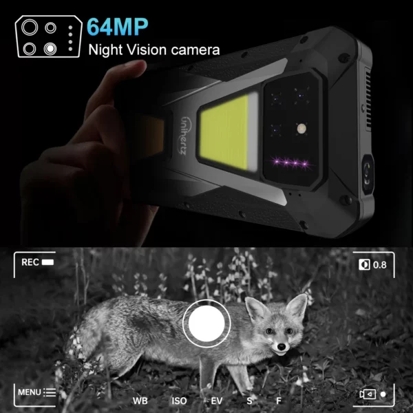 Unihertz tank 3s 8849 smartphone alimenté avec projecteur 24GB 256GB Dimension 8200 téléphone portable 15600mAh 66W chargeur 64MP 5G téléphone – Image 5