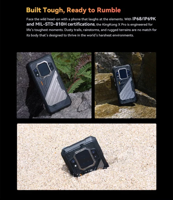 [Première mondiale] CUBOT KINGKONG X PRO, Smartphone 5G, Dimensity 8200, 4 nm, 3,1 GHz, 144 Hz Écran 6,72", Batterie 10200mAh, 24 Go de RAM (12 + 12 Go étendus), 256 Go de ROM, Appareil photo 100 MP, telephone portable – Image 18