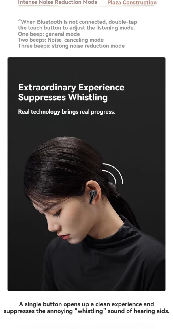 Aides auditives OTC rechargeables, aides auditives Bluetooth pour personnes âgées avec application intelligente, appel iOS/Android, qualité sonore authentique – Image 15