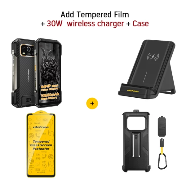 【Première mondiale】 Ulefone Armor 27 4G 10600mAh Téléphone robuste 24 Go + 256 Go Android 14 Smartphone 6,78" FHD 120 Hz Vision nocturne Global – Image 8