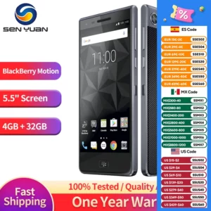 Téléphone portable BlackBerry Motion débloqué d'Origine 32 Go de ROM 4 Go de RAM Appareil Photo Mobile 12MP Smartphone Écran Tactile Bluetooth Barre WiFi