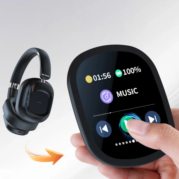 Siindoo JH-ANC930Plus casque sans fil hybride, casque antibruit actif avec écran LED à commande tactile multi-magnétique – Image 16