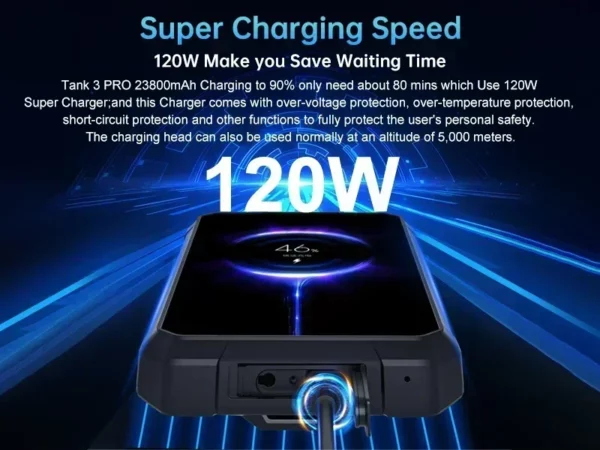 8849 Tank 3 Pro par Unihertz 5G projecteur robuste téléphone 23800mAh 512GB ROM téléphones mobiles 200MP 120W chargeur OTG Smartphone Android – Image 19