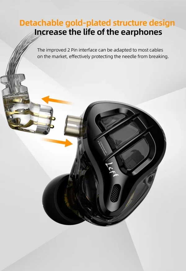 KZ ZAR HiFi filaire écouteur dans l'oreille moniteur écouteurs technologie hybride 7BA + 1DD IEM casque avec Microphone basse téléphone casque – Image 15