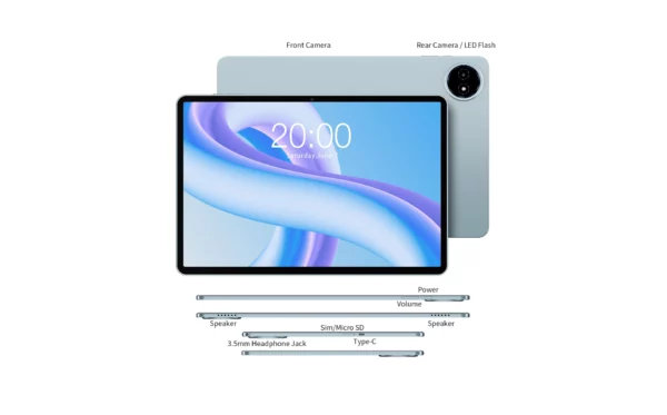 Teclast M50 Plus tablette 10.1 "écran 6GB 128GB Helio G85 8 cœurs 7000mAh batterie Android 14 double SIM GPS onglet Version mondiale – Image 26