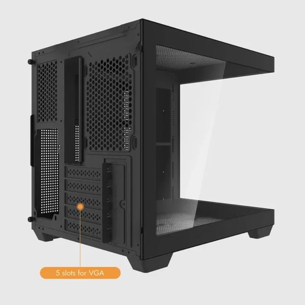 Aigo 275P boîtier PC vue sur la mer salle ordinateur de jeu ordinateur de bureau M-ATX ITX carte mère Double face verre trempé PC Gamer armoire – Image 5