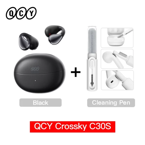 QCY Crossky C30S écouteurs sans fil à oreille ouverte haute résolution avec LDAC écouteurs à pince Bluetooth 6.0 Clip sur OWS casque de sport 40 heures – Image 18