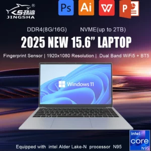 Débloquant les empreintes digitales ordinateur Portable Windows 11 ordinateur Portable Intel Celeron N95 15.6 pouces 8GB 16GB RAM 512GB 1TB SSD ordinateur de bureau