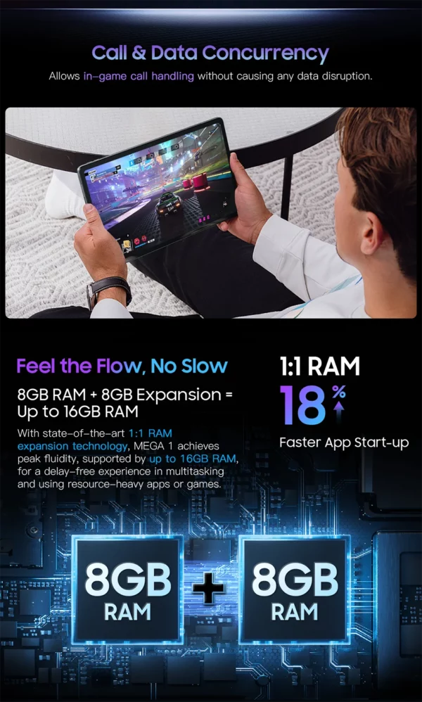Blackview-Tablette MEGA 1, 11.5 ", 2.4K, 120Hz, Affichage 8 Go, 256 Go, Appareil photo 50MP + 13MP, 8800mAh, 33W, Pad de charge rapide P, Première mondiale – Image 38
