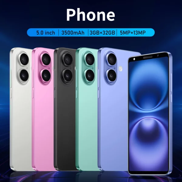 FUFFI-I16 Plus, Smartphone Android, 5.0 pouces, 3 + 32 Go de ROM, double SIM, 3500 mAh, téléphones portables, double SIM, Google Play Store, téléphones portables – Image 2