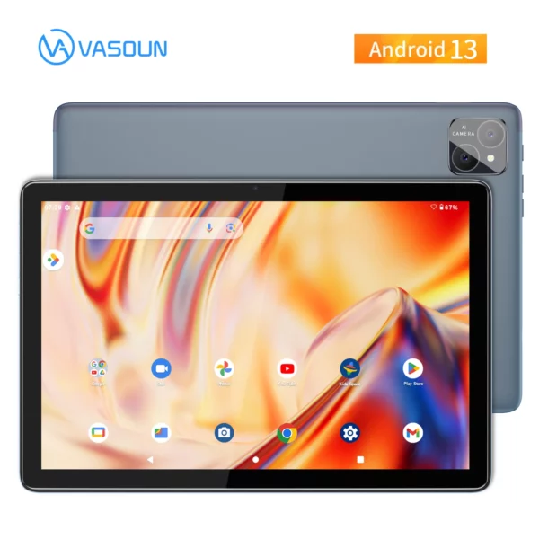 VASOUN-Tablette Android 14 de 10.1 Pouces, 12 Go (6 + 6 Extensions) de RAM, 128 Go, Dean, Octa Core, Touriste Epi4 G Débloquée avec WiFi 2.4G/5G et GPS – Image 11