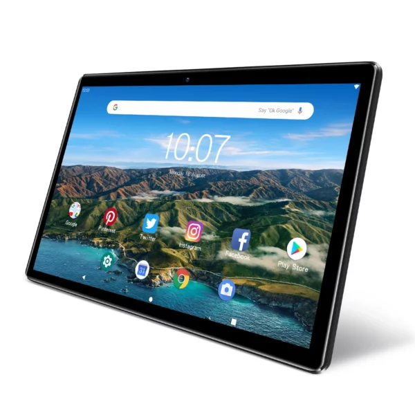 PRITOM – tablette PC 10 pouces, avec emplacement SIM, Android 10, 64 go, Quad Core, écran tactile, WiFi, GPS, prise en charge des appels téléphoniques 3G – Image 2