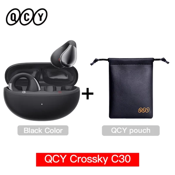 QCY Crossky-Écouteurs à clip d'oreille C30, Bluetooth 5.4, sans fil, oreille ouverte, écouteurs de sport TWS, écouteurs à connexion touristique – Image 24