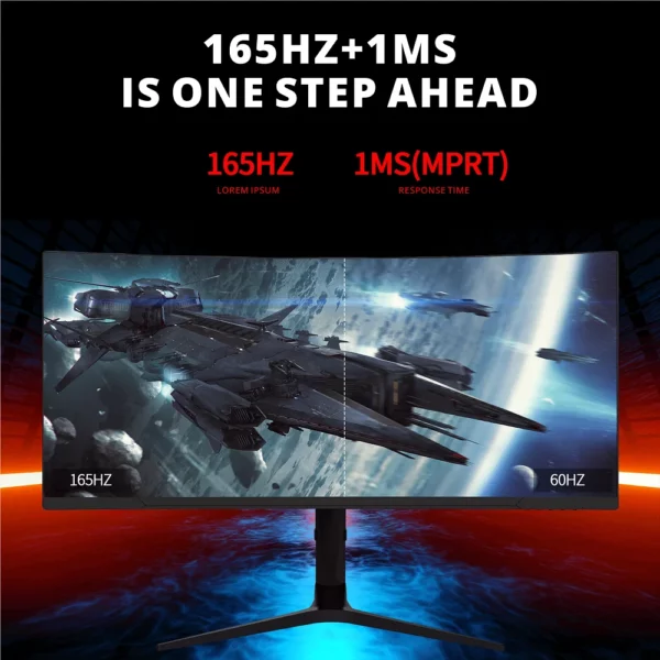 Moniteurs de jeu incurvés Oem, écran de studio, LED, 4K, 3440Hz, interface Johanna, 34 pouces, 1440x165, prix d'usine – Image 4