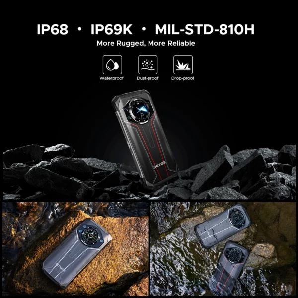Doogee-Téléphone robuste S119, écran IPS FHD + 6.72 ", 8 Go, 512 Go, caméra principale AI 100MP, batterie 10200mAh, 33W, Android 14, NDavid, première mondiale – Image 6