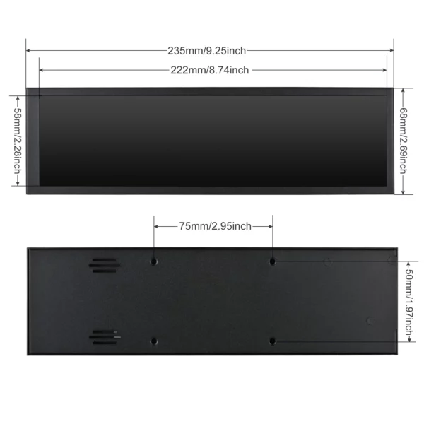 Wisecoco 8.8 pouces 1920x480 longue bande moniteur Portable écran externe ordinateur Portable affichage pour ordinateur Raspberry pi 4 3 B Aida64 – Image 16
