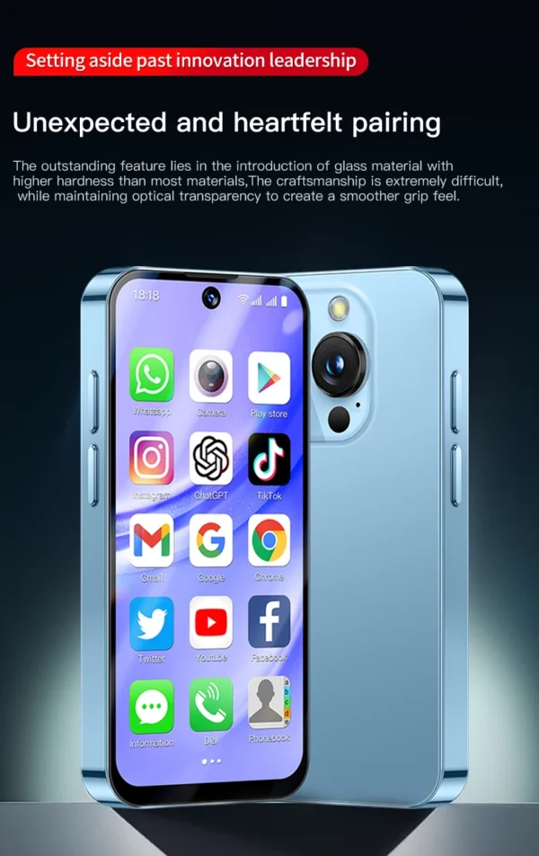 SOYES XS19 Pro 4GB RAM 64GB ROM Android 12.0 Smartphone 1950mAh Face ID 4G LTE type-c OTG 3.88 ''écran petit téléphone – Image 13