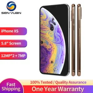 Apple-iPhone XS Téléphone portable d'occasion débloqué, Face ID, 5.8 ", 4G Permanence, A12, 4G RAM, 64 Go, 256 Go, 512 Go, Dean, Hexa Core, Original