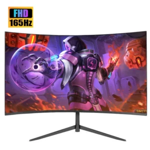 Moniteur de jeu incurvé 24 pouces 1K 165hz, 144hz, 1MS VA FHD, écran de bureau, 300cd/m², pour PC, haut-parleur intégré, DP