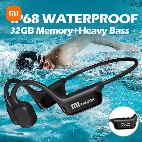 Xiaomi Mijia – écouteurs à Conduction osseuse, Bluetooth, micro sans fil, étanche IP68, lecteur MP3, Hifi, pour natation, 32 go – Image 6