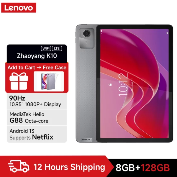 Lenovo Zhaoyang tablette K10 M11 8G + 128G 10.95 pouces 90hz MediaTek Helio G88 7700mAh Original apprentissage bureau divertissement onglet