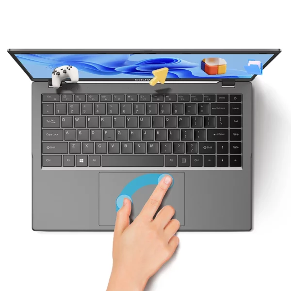 CHUWI GemiBook XPro 14 pouces UHD écran ordinateur portable 8GB RAM 256GB SSD Intel N150/N100 Windows 11 ordinateur avec ventilateur de refroidissement ordinateur portable – Image 2