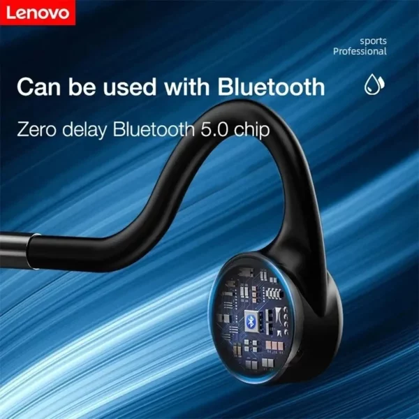 Lenovo X5 casque sans fil à Conduction osseuse intégré 8GB mémoire Bluetooth 5.0 écouteurs compatibles IPX8 casque étanche S – Image 4