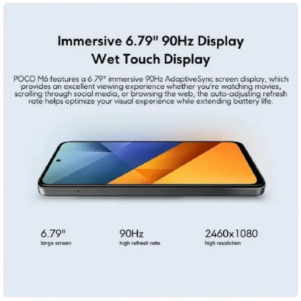 POCO M6 Smartphone Version mondiale Helio G91 Ultra 108MP caméra principale de qualité professionnelle 33W charge rapide batterie 5030mAh – Image 4