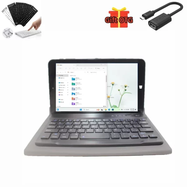 Tablette PC Windows 10, 8 pouces, Quad Core, 2 go/4 go/8 go de RAM, 64 go/128 go de ROM, 1280x800IPS, WiFi, Intel Z8350, Port HDMI, adaptateur OTG, cadeau, nouveau – Image 11